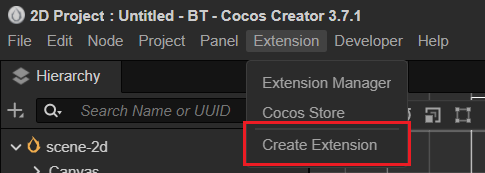create-extension-menu