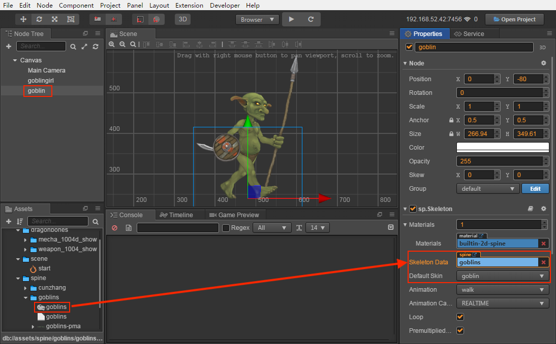 importing json auto-bone spine2d