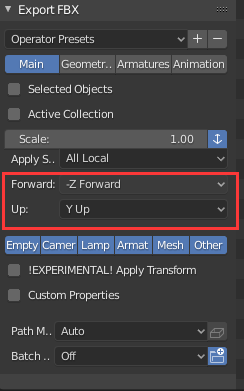 blender export