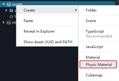 Create Physics materials