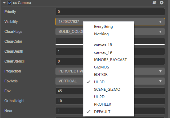 camera visibility gizmo