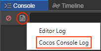 cocos console log