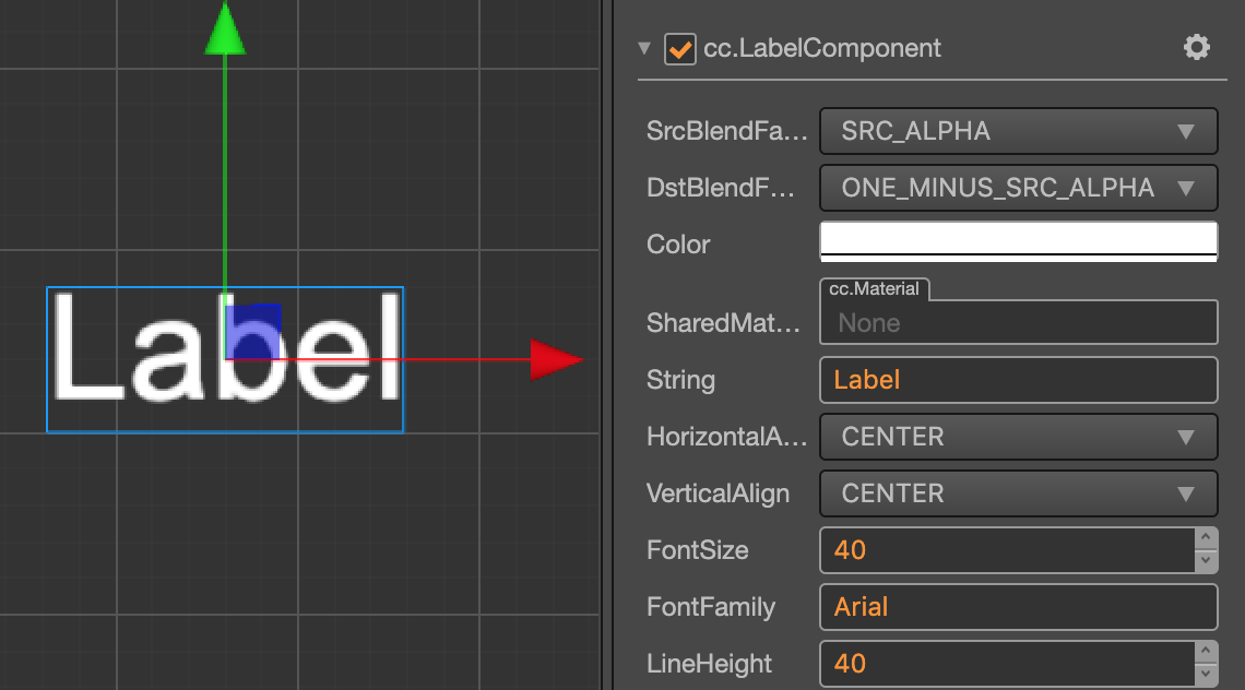 label in bounding box