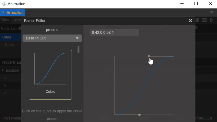 Editing Animation Easing Curve · Cocos Creator