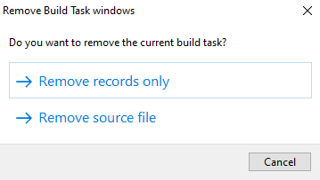 remove build task