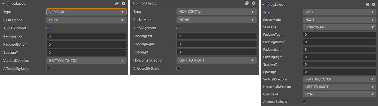 Layout Component Reference | Cocos Creator