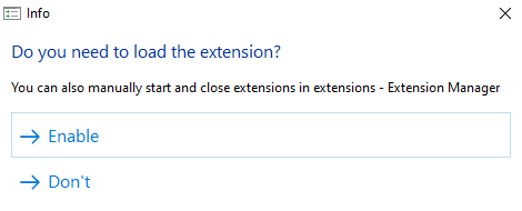 whether enable extension