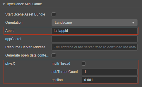 PhysX options