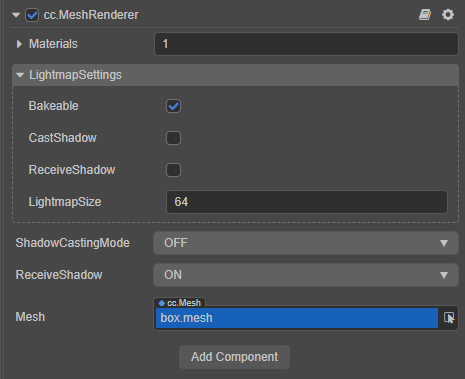 model lighting map settings