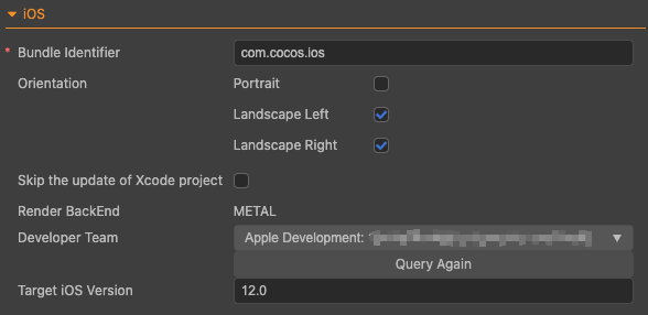 iOS build options