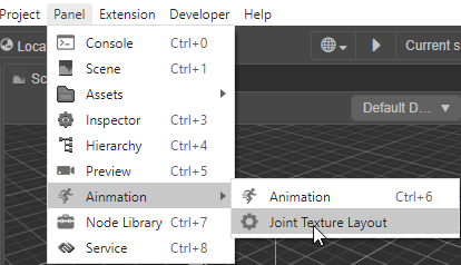 joint texture layout panel