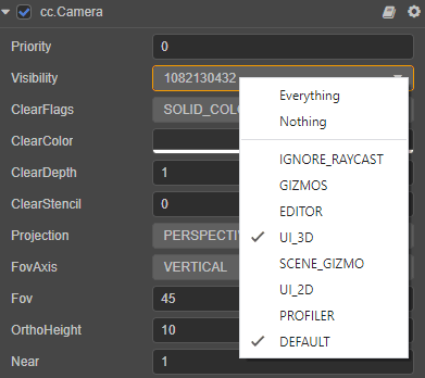 camera visibility gizmo