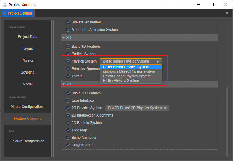 Cocos Creator 3.5 Manual - Physics Engines