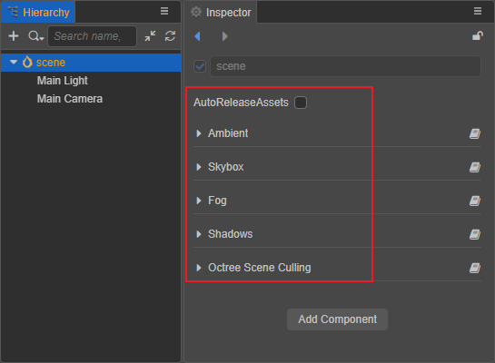 scene node set