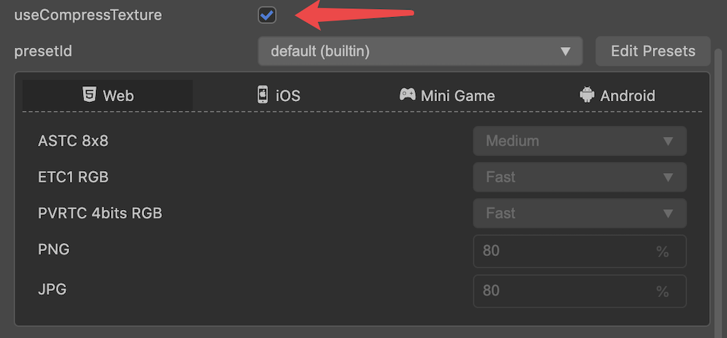 custom-build-compress-tex-option