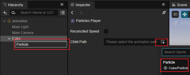 select child