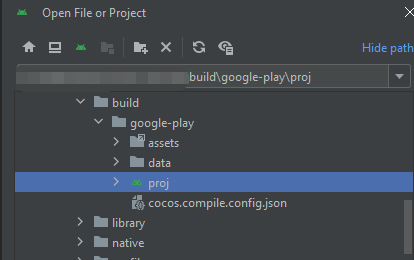 android studio open project