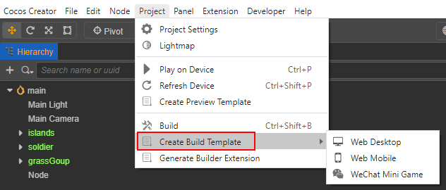 build template