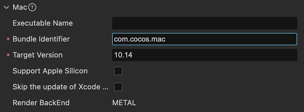 Mac build options