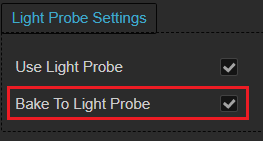 bake to light probe