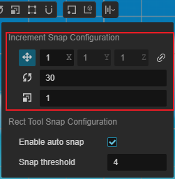 increase snap configuration