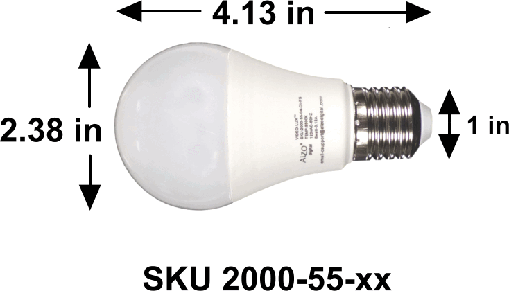 light bulb size