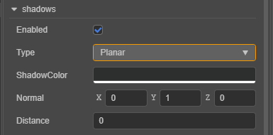 planar shadow panel details