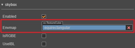 Set the environment map of the skybox